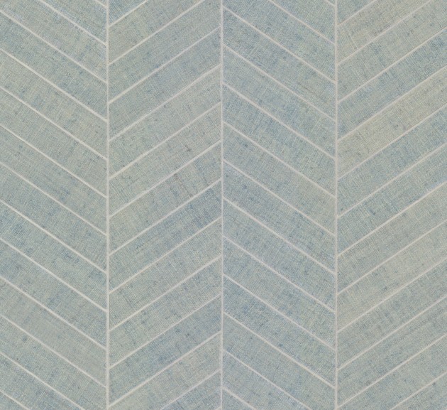 York HO2106GV Ronald Redding Grasscloth & Natural Resource Atelier Herringbone Lagoon - tapeta z rafii w jodełkę