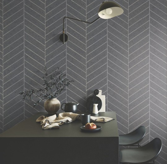 York HO2107GV Ronald Redding Grasscloth & Natural Resource Atelier Herringbone Steel Blue - tapeta z rafii