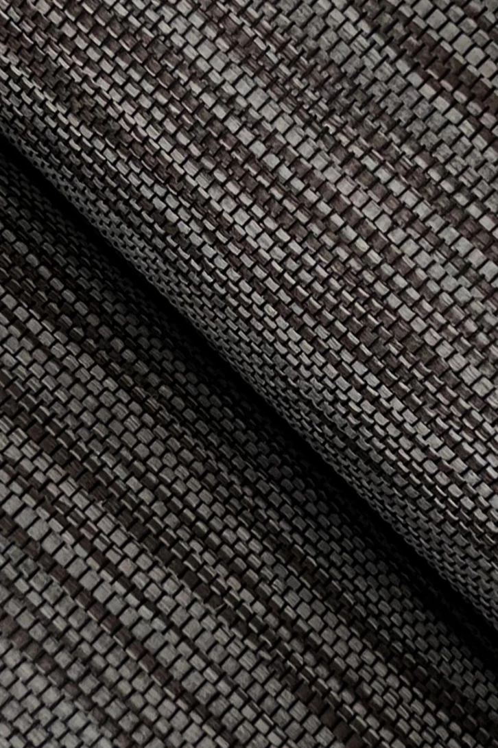 York GV0221 Ronald Redding Grasscloth & Natural Resource Horizon Paperweave Black - tapeta strukturalna w delikatne paski