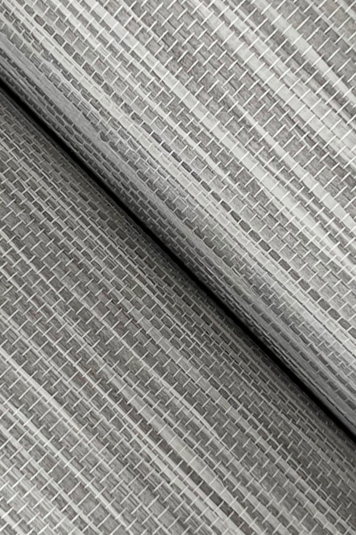 York GV0226 Ronald Redding Grasscloth & Natural Resource Horizon Paperweave Grey - tapeta strukturalna w delikatne paski