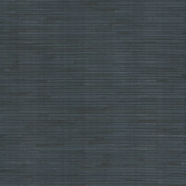 York GV0237 Ronald Redding Grasscloth & Natural Resource Hyacinth Leaf Navy - granatowa tapeta strukturalna w paski
