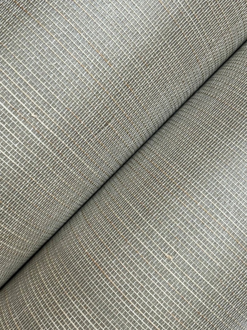 York GL0500GV Ronald Redding Grasscloth & Natural Resource Abaca Weave Taupe - tapeta z ręcznie tkanych włókien z liści abacki