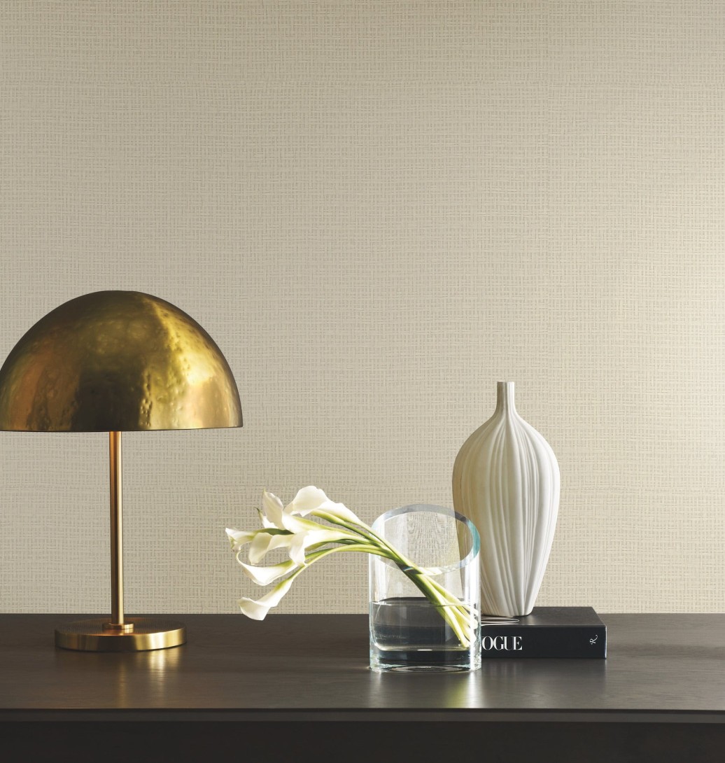 York OG0526GV Ronald Redding Grasscloth & Natural Resource Tatami Weave Natural Cream - beżowa tapeta strukturalna