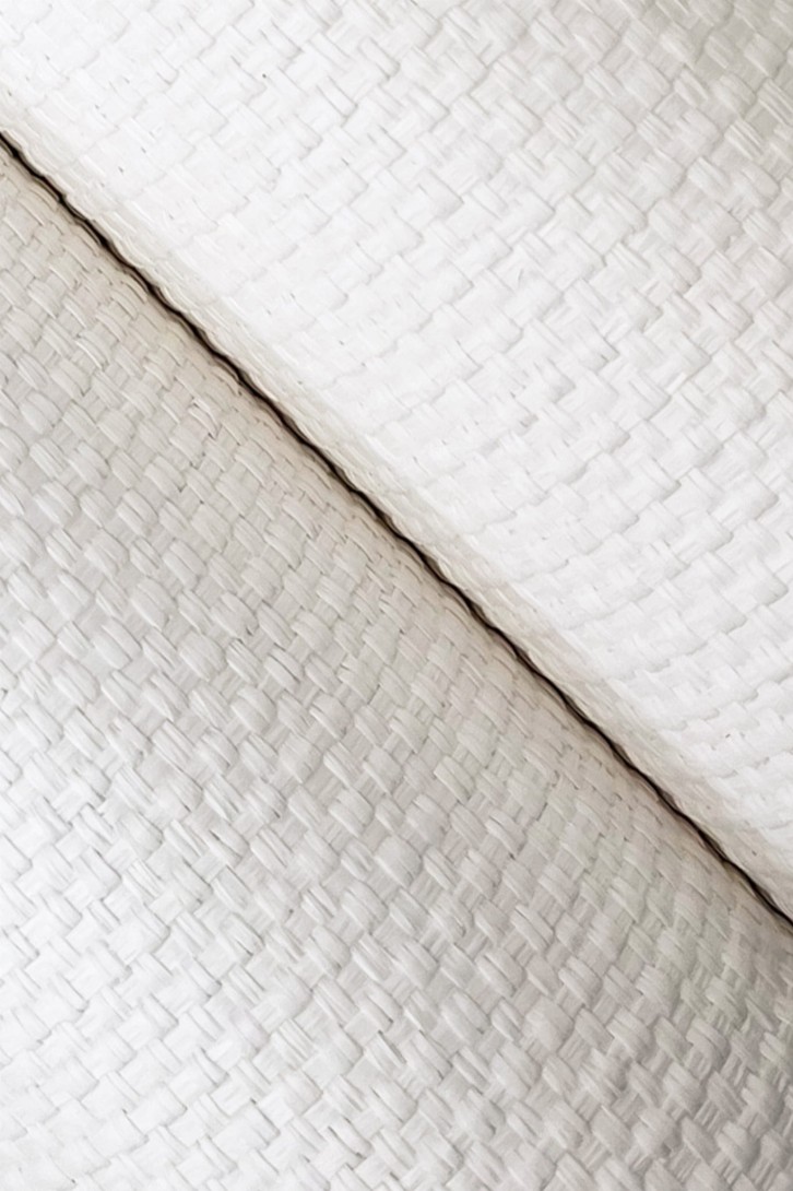 York GV0262 Ronald Redding Grasscloth & Natural Resource Wicker Work White - biała tapeta strukturalna