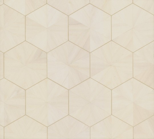York HO2101GV Ronald Redding Grasscloth & Natural Resource Hexagram Wood Veneer Ivory - tapeta geometryczna imitująca drewno