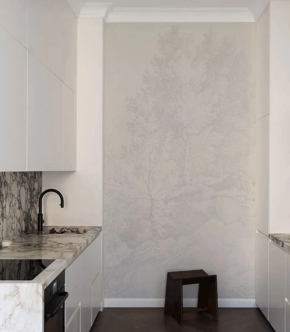 Wallcolors TAP-9090 Cozy Landscapes Whispering Trees Blue - mural w drzewa