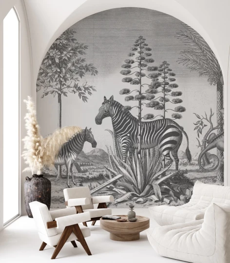 Wallcolors TAP-7776 Cozy Landscapes Zebra on Agave - mural w zebry