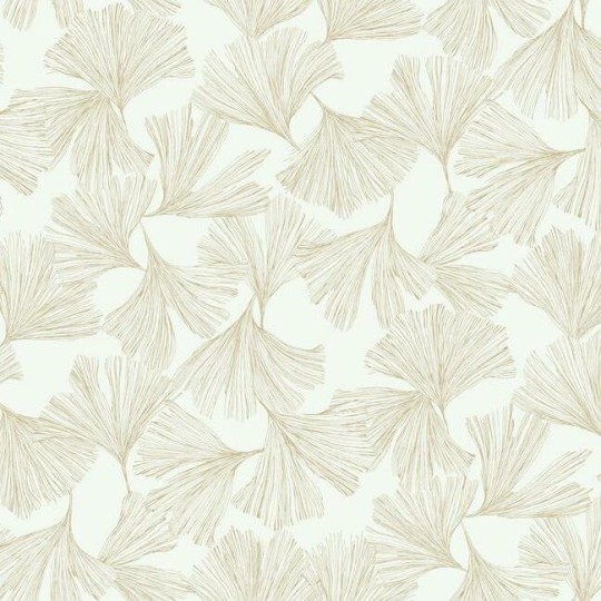 York DD3741 Antonina Vella Dazzling Dimensions Vol II Ginkgo Toss Gold - tapeta w liście miłorzębu japońskiego