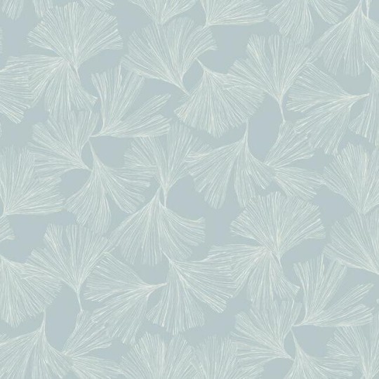 York DD3743 Antonina Vella Dazzling Dimensions Vol II Ginkgo Toss Blue - tapeta w liście miłorzębu japońskiego