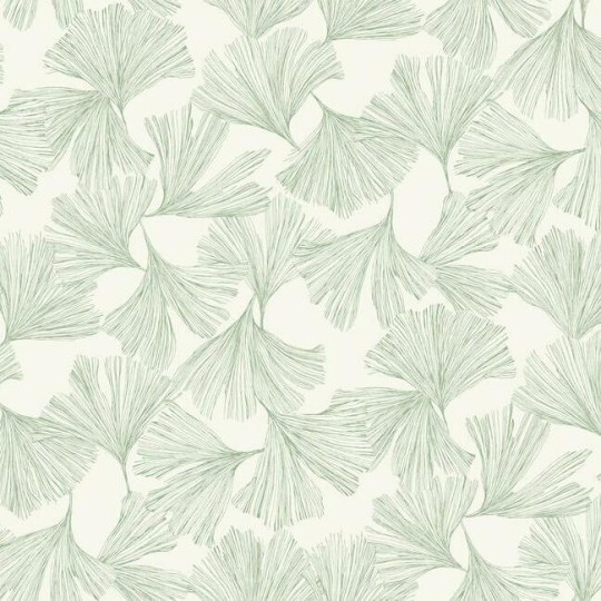 York DD3745 Antonina Vella Dazzling Dimensions Vol II Ginkgo Toss Green - tapeta w liście miłorzębu japońskiego