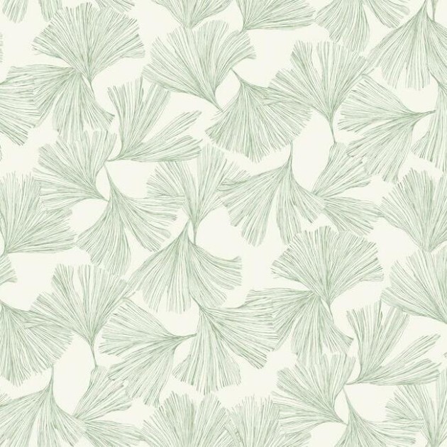 York DD3745 Antonina Vella Dazzling Dimensions Vol II Ginkgo Toss Green - tapeta w liście miłorzębu japońskiego
