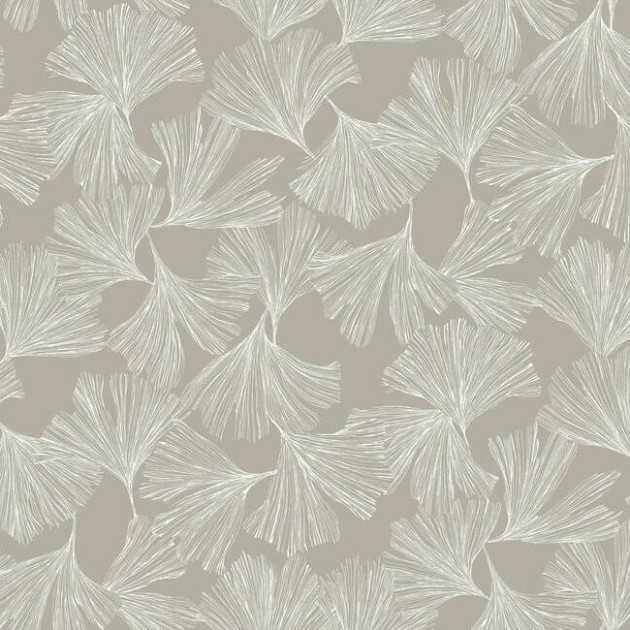 York DD3746 Antonina Vella Dazzling Dimensions Vol II Ginkgo Toss Warm Silver - tapeta w liście miłorzębu japońskiego