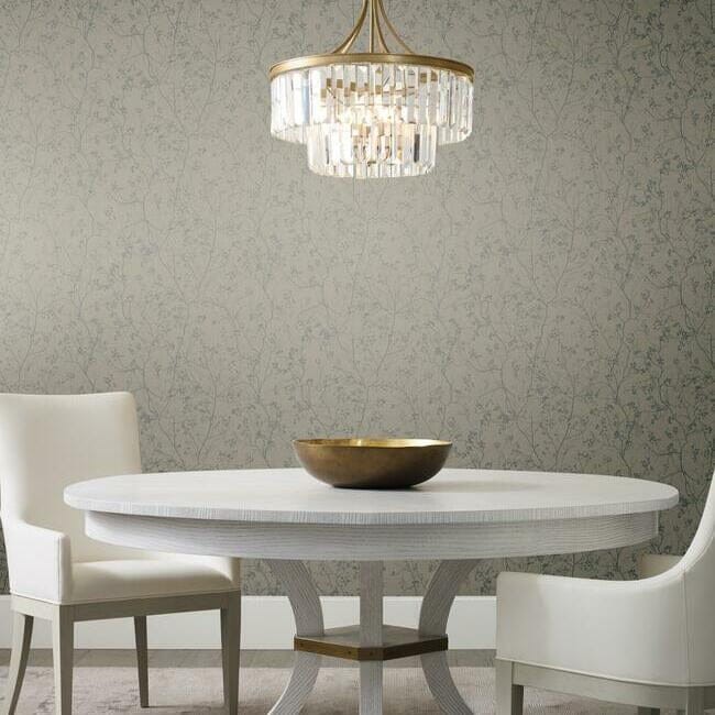 York DD3814 Antonina Vella Dazzling Dimensions Vol II Luminous Branches Grey/Silver - tapeta w roślinny motyw