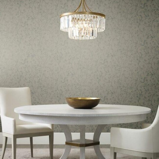 York DD3814 Antonina Vella Dazzling Dimensions Vol II Luminous Branches Grey/Silver - tapeta w roślinny motyw