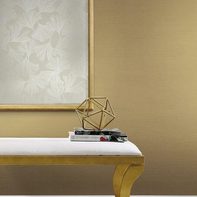York Y6200910 Antonina Vella Dazzling Dimensions Vol II Shining Sisal Lt Gold - strukturalna tapeta z sizalu z metalicznymi akcentami