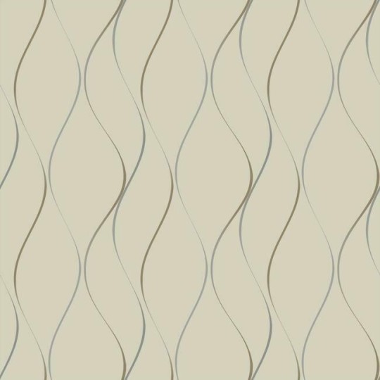 York Y6201404 Antonina Vella Dazzling Dimensions Vol II Wavy Stripe Beige/Silver/Gold - tapeta w metaliczne linie