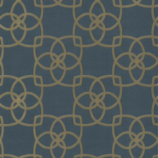 York DD3711 Antonina Vella Dazzling Dimensions Vol II Serendipity Navy - tapeta w geometryczne kwiaty