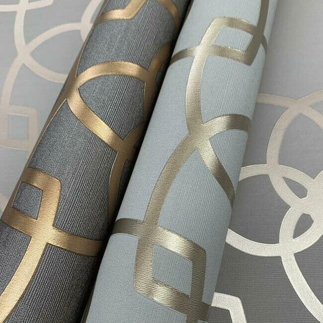 York Y6200204 Antonina Vella Dazzling Dimensions Vol II Serendipity Charcoal/Gold - tapeta w geometryczne kwiaty