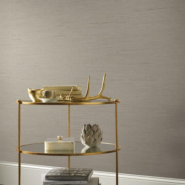 York DD3832 Antonina Vella Dazzling Dimensions Vol II Ribbon Bamboo Taupe/Silver - tapeta o bambusowej strukturze