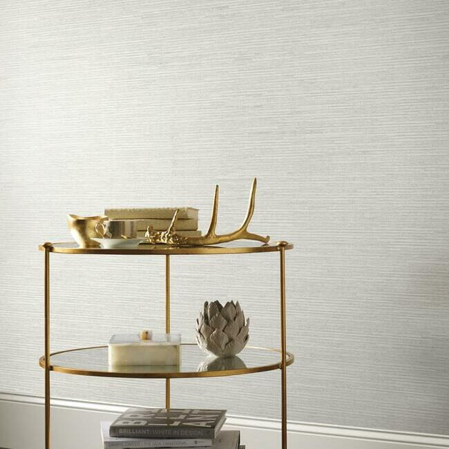 York DD3833 Antonina Vella Dazzling Dimensions Vol II Ribbon Bamboo White/Silver - tapeta o bambusowej strukturze