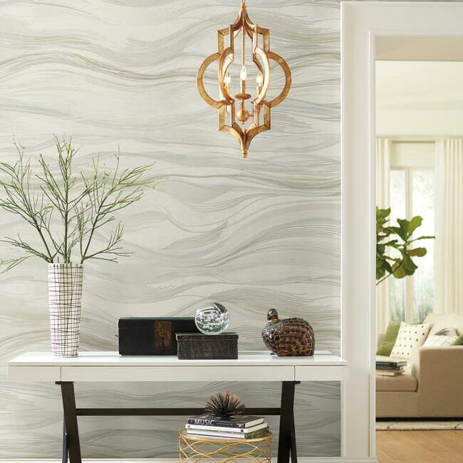 York DD3842M Antonina Vella Dazzling Dimensions Vol II Currents Mural Neutral - mural w fale