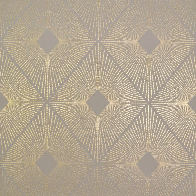 York NW3590 Antonina Vella Modern Metals Second Edition Harlowe Khaki/Gold - tapeta w geometryczny motyw z metalicznymi akcentami