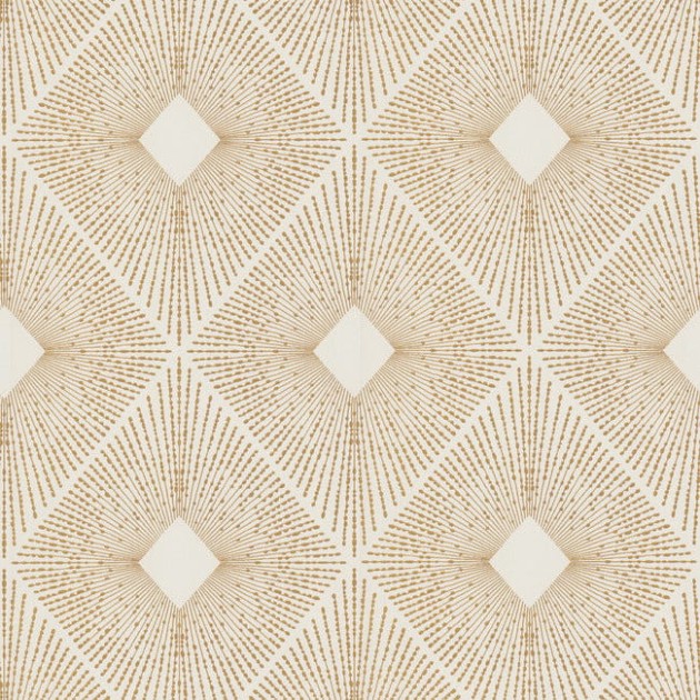 York NW3592 Antonina Vella Modern Metals Second Edition Harlowe White/Gold - tapeta w geometryczny motyw z metalicznymi akcentami
