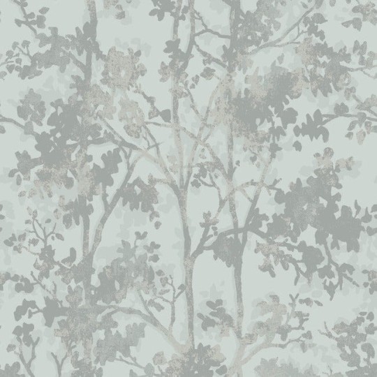 York MD7142 Antonina Vella Modern Metals Second Edition Shimmering Foliage Spa/Silver - tapeta w roślinny motyw