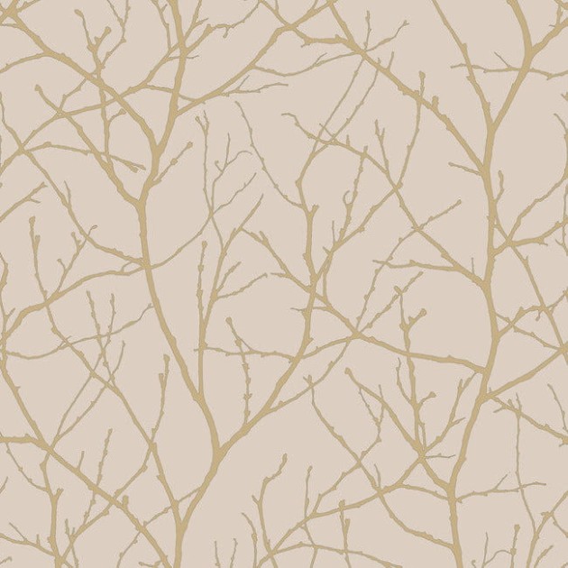 York MD7122 Antonina Vella Modern Metals Second Edition Trees Silhouette Beige/Gold - tapeta w gałęzie
