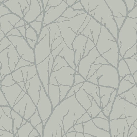 York MD7124 Antonina Vella Modern Metals Second Edition Trees Silhouette Eucalyptus/Silver - tapeta w gałęzie