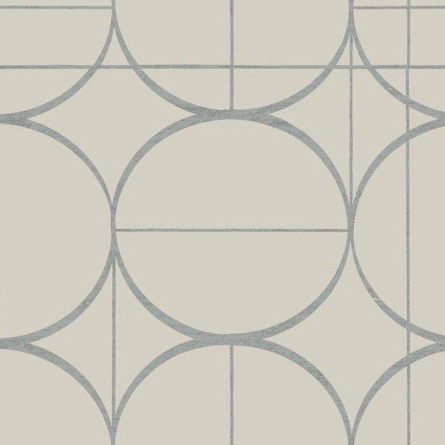 York MD7201 Antonina Vella Modern Metals Second Edition Sun Circles Taupe/Silver - tapeta w geometryczny motyw