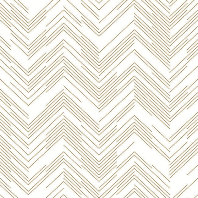 York MD7222 Antonina Vella Modern Metals Second Edition Polished Chevron White/Gold - tapeta w motyw jodełki