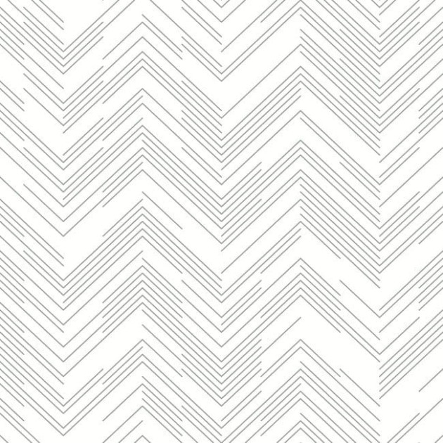 York MD7223 Antonina Vella Modern Metals Second Edition Polished Chevron White/Silver - tapeta w motyw jodełki