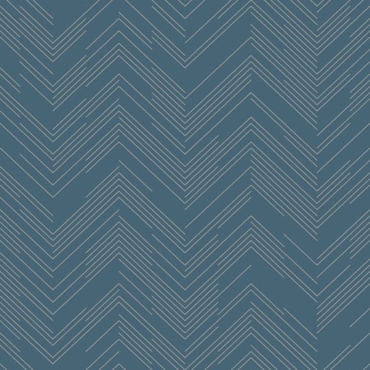 York MD7224 Antonina Vella Modern Metals Second Edition Polished Chevron Blue/Silver - tapeta w motyw jodełki