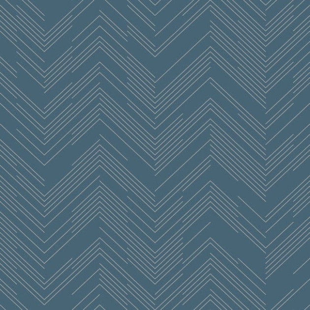York MD7224 Antonina Vella Modern Metals Second Edition Polished Chevron Blue/Silver - tapeta w motyw jodełki