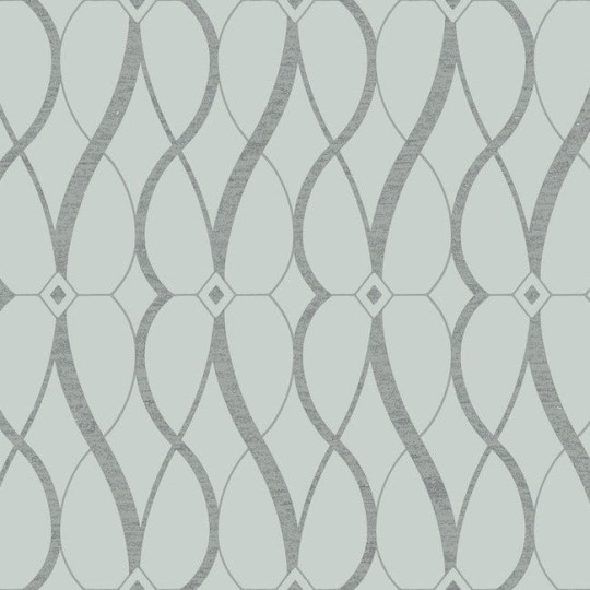 York MD7172 Antonina Vella Modern Metals Second Edition Graceful Geo Spa/Silver - tapeta w motyw geometryczny