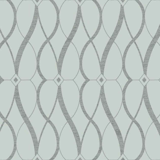 York MD7172 Antonina Vella Modern Metals Second Edition Graceful Geo Spa/Silver - tapeta w motyw geometryczny