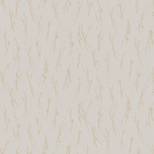 York MD7191 Antonina Vella Modern Metals Second Edition Sprigs Light Grey/Gold - tapeta w roślinny motyw