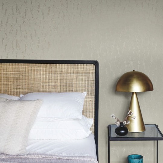 York MD7192 Antonina Vella Modern Metals Second Edition Sprigs Cream/Gold - tapeta w roślinny motyw