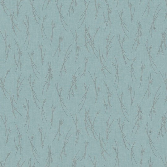 York MD7193 Antonina Vella Modern Metals Second Edition Sprigs Smokey Blue/Silver - tapeta w roślinny motyw