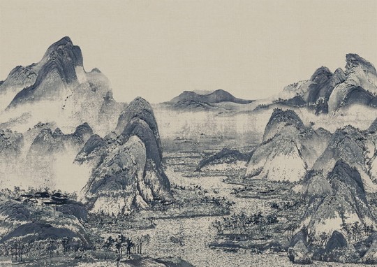 Texturae TXWR17351 Figure Nature Via Della Seta A - mural w chiński krajobraz