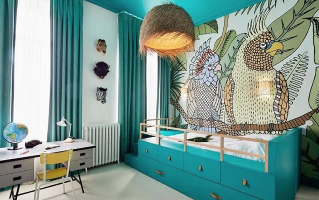 Texturae TXYN16701 Figure Nature Cockatoo A - mural w ptaki i rośliny