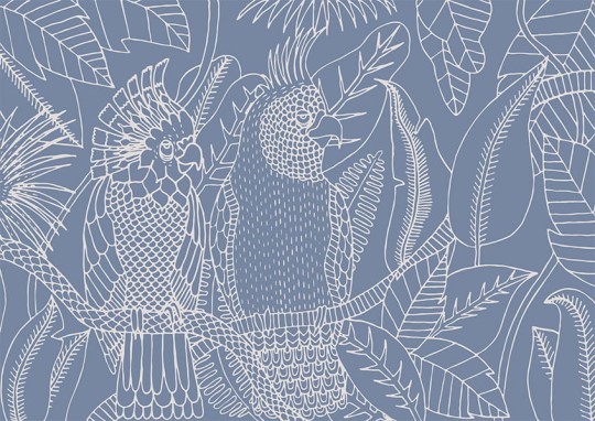 Texturae TXYN16704 Figure Nature Cockatoo A - mural w ptaki i rośliny