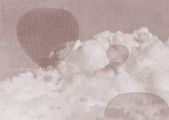 Texturae TXWR16130 Figure Nature Verne A - mural w niebo i balony