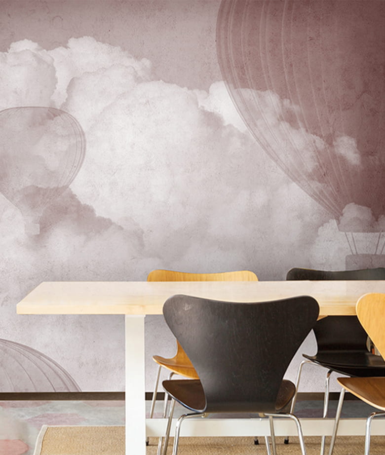 Texturae TXWR16130 Figure Nature Verne A - mural w niebo i balony