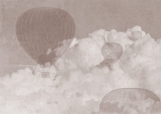 Texturae TXWR16131 Figure Nature Verne A - mural w niebo i balony