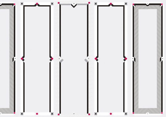 Texturae TXWR16225 Figure Geometric Boiserie I B - mural w geometryczny motyw