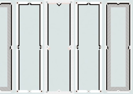 Texturae TXWR16227 Figure Geometric Boiserie I B - mural w geometryczny motyw