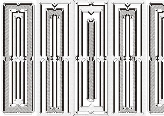 Texturae TXWR16224 Figure Geometric Boiserie II A - mural w geometryczny motyw