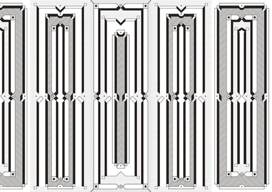 Texturae TXWR16224 Figure Geometric Boiserie II B - mural w geometryczny motyw